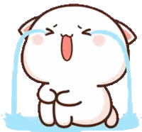 Crying Cartoon Cat Sticker