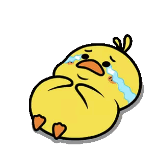 Crying Cartoon Chicken Sticker