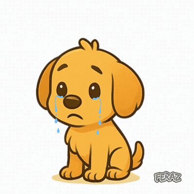 Crying Cartoon Dog Saying It's Ok GIF