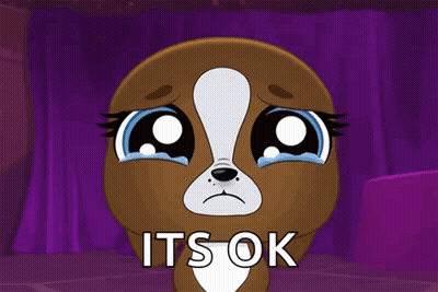 Crying Cartoon Dog Saying It's Ok GIF
