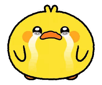 Crying Cartoon Duck With Tears Sticker