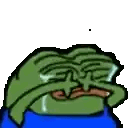 Crying Cartoon Frog With Tears Sticker