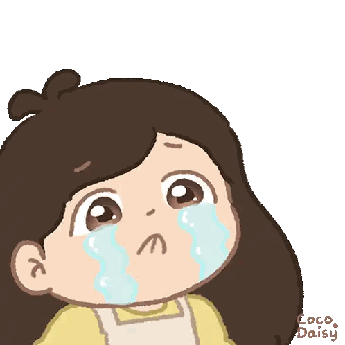 Niña llorando de dibujos animados Coco Daisy Sticker