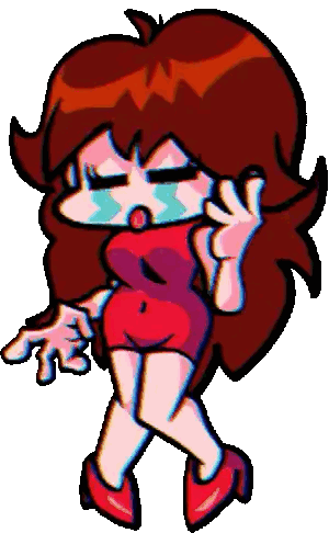 Crying Cartoon Girl Covering Face Sticker