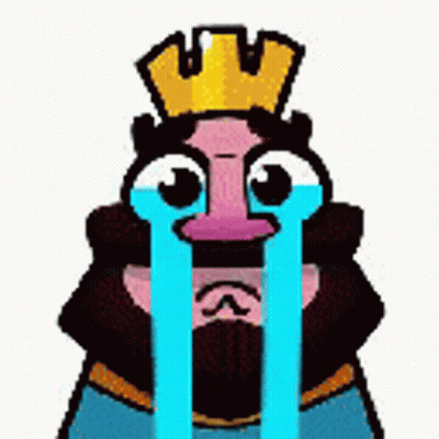 Crying Cartoon King With Crown GIF