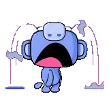 Crying Cartoon Monkey Sticker