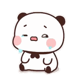 Crying Cartoon Panda Sticker
