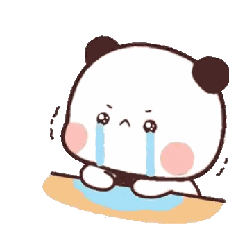 Crying Cartoon Panda Bear Sticker
