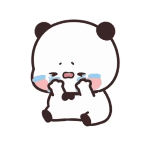 Crying Cartoon Panda Bear Sticker