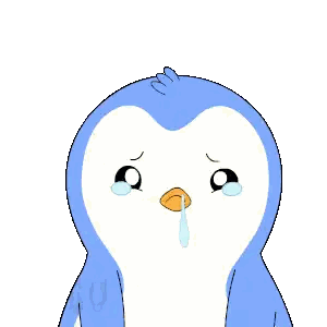 Crying Cartoon Penguin With Tear Sticker