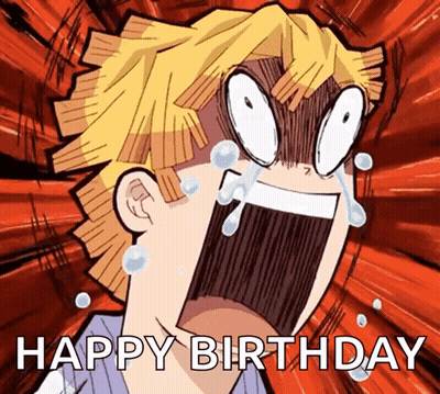 Crying Cartoon Saying Happy Birthday GIF