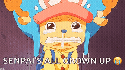 Crying Cartoon Senpai All Grown Up GIF