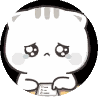 Crying Cat Looking At Cell Phone Sticker