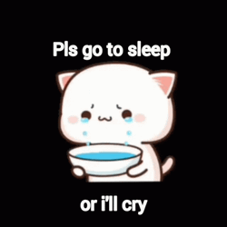 Crying Cat Please Go To Sleep