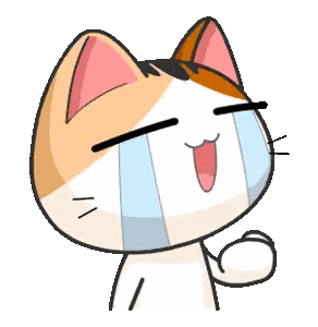 Crying Cat With Closed Eyes Sticker