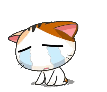 Crying Cat With Tears Sticker