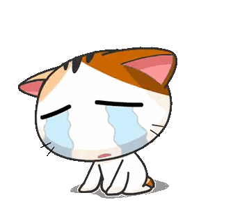 Crying Cat With Tears Sticker