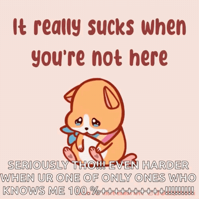 Crying Dog Saying It Really Sucks When You're Not Here GIF