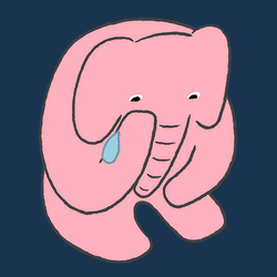 Crying Elephant Sticker