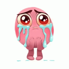 Crying Emoji In Pink GIF
