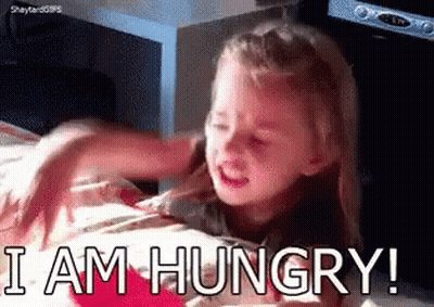 Crying Girl Saying I Am Hungry GIF
