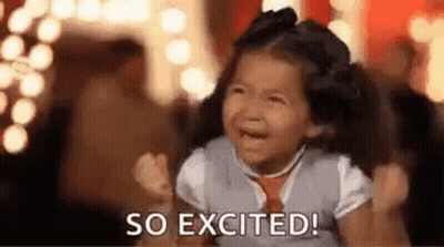 Crying Girl Saying So Excited GIF