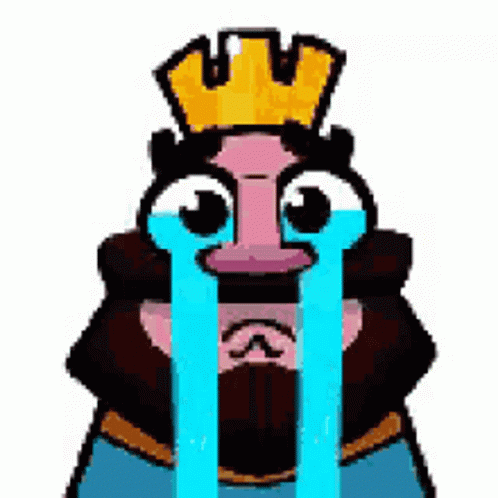 Crying King With Crown Eyes Closed GIF