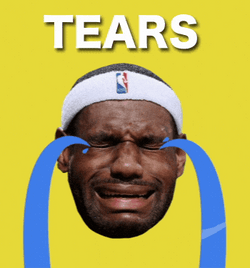 Crying Lebron Missing Dunk GIF