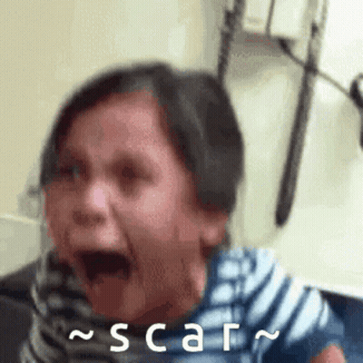 Crying Little Girl Saying Scar GIF