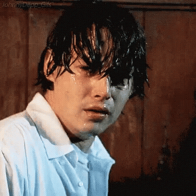 Crying Man Close Up GIF