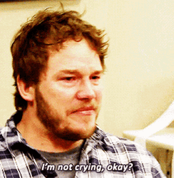 Crying Man I'm Not Crying Okay Chris Pratt  GIF