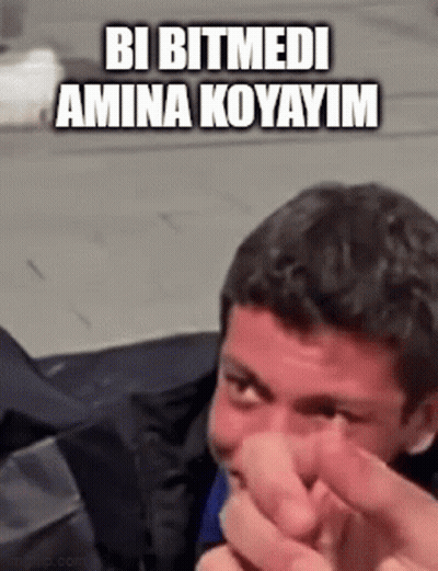 Crying Man Making Funny Face Bi Bitmedi Amina Koyayim GIF
