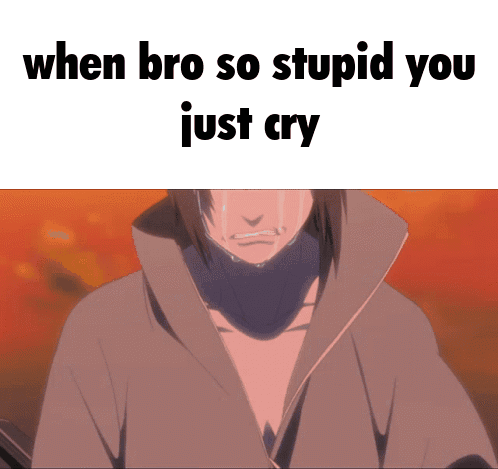 Crying Man Saying When Bro So Stupid You Just Cry GIF