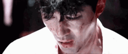Crying Man Shaking Bloody Shocked GIF