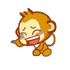 Crying Monkey Holding Yellow Star Sticker