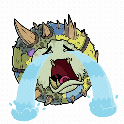 Crying Monster With Water Eyes GIF