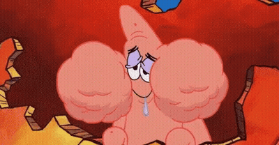 Crying Patrick Star With Nose Tear GIF