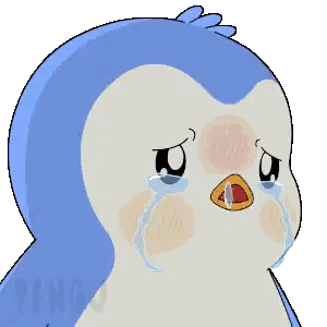 Crying Penguin With Tears Sticker