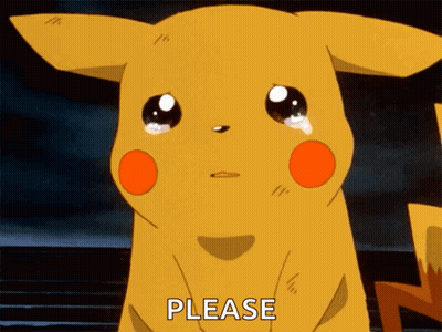 Crying Pikachu Saying Please GIF