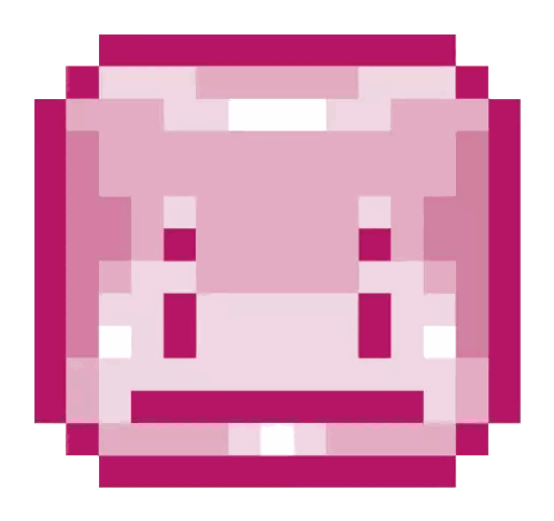 Crying Pixel Face Sticker
