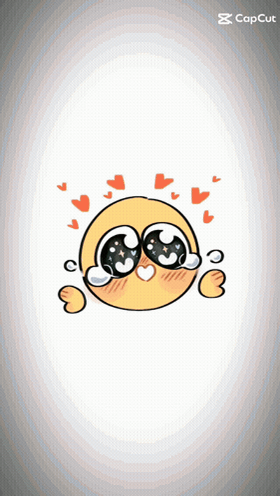 Crying Smiley Face With Hearts From Eyes GIF