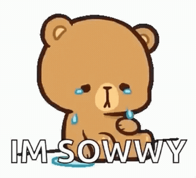 Crying Teddy Bear Saying Im Sowwy GIF