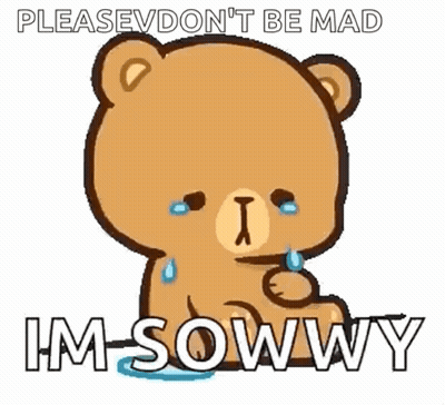Crying Teddy Bear Saying Please Don't Be Mad GIF