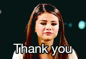 Crying Thank You Selena Gomez GIF
