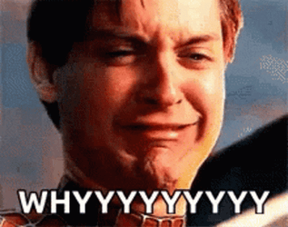 Crying Tobey Maguire Whyyy GIF
