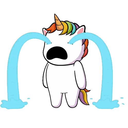 Crying Unicorn Sticker