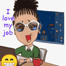 Crying Woman Animation I Love My Job