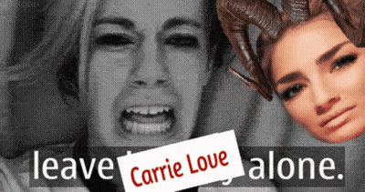 Crying Woman Next To Horned Woman Leave Carrie Love Alone GIF