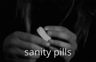 Crying Woman Sanity Pills GIF
