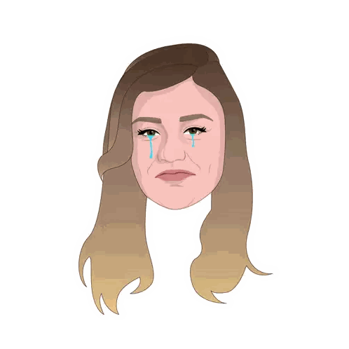 Crying Woman With Tears Sticker